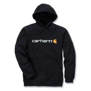carhartt sweat shirt signature logo noir